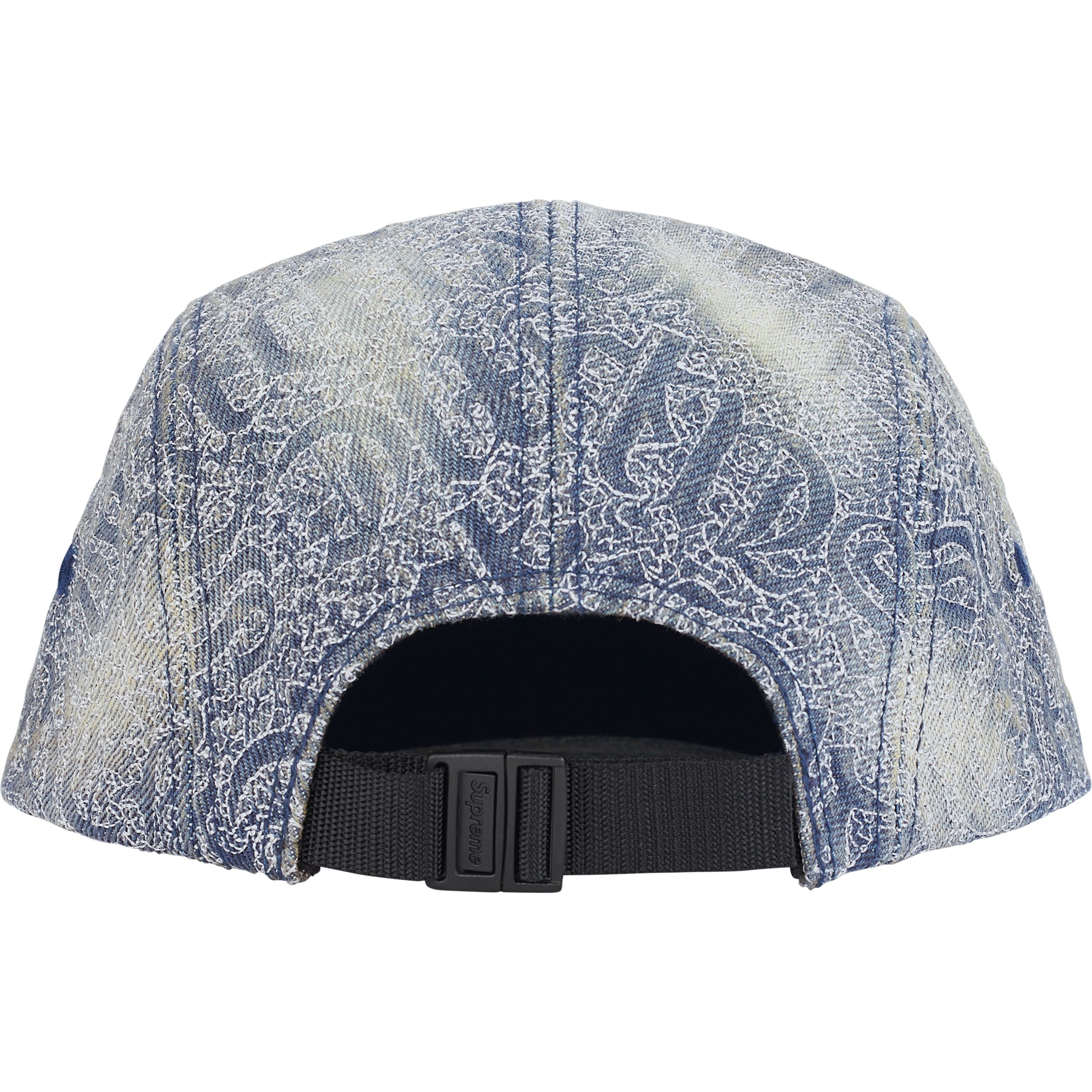 Stitched Old English Denim Camp Cap view 4